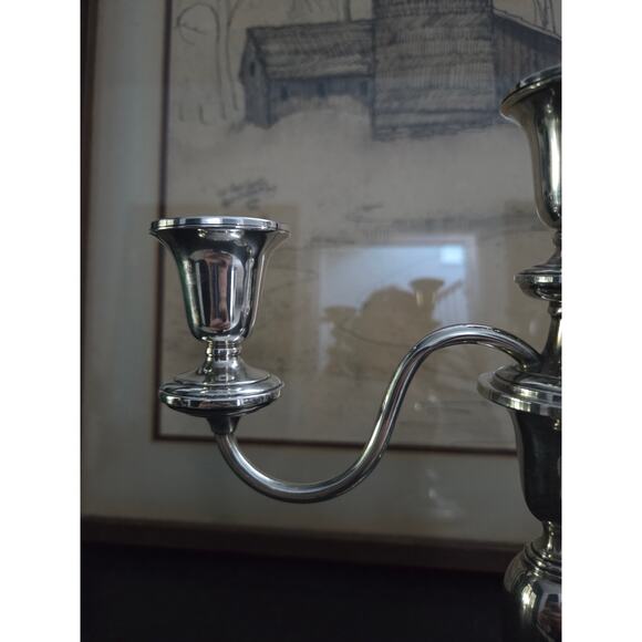 Candlelight Sterling 550 3-Light Convertible Candelabra 11" Gorham Silver - Picture 4 of 10